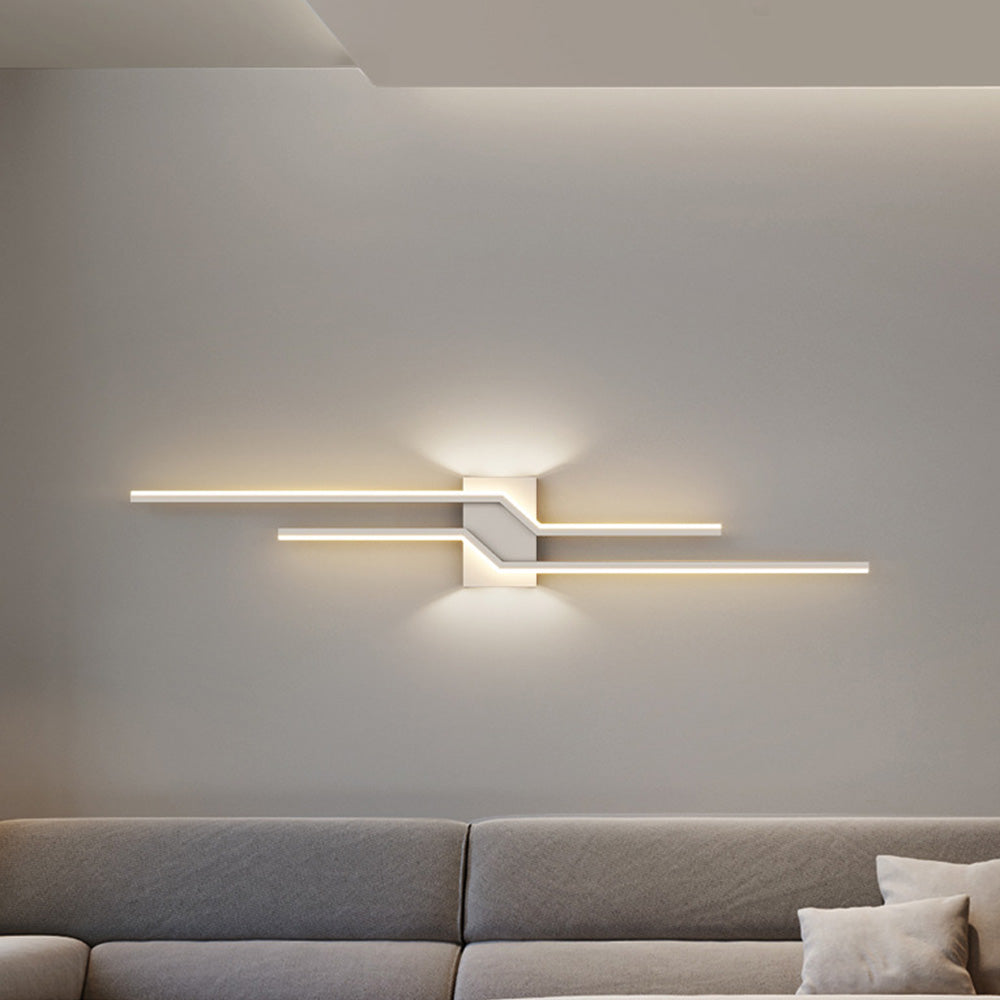 Lampada da parete Norezza – Ferro & Acrilico – Bianco – 30×10 cm – Lampada da parete LED minimalista per interni