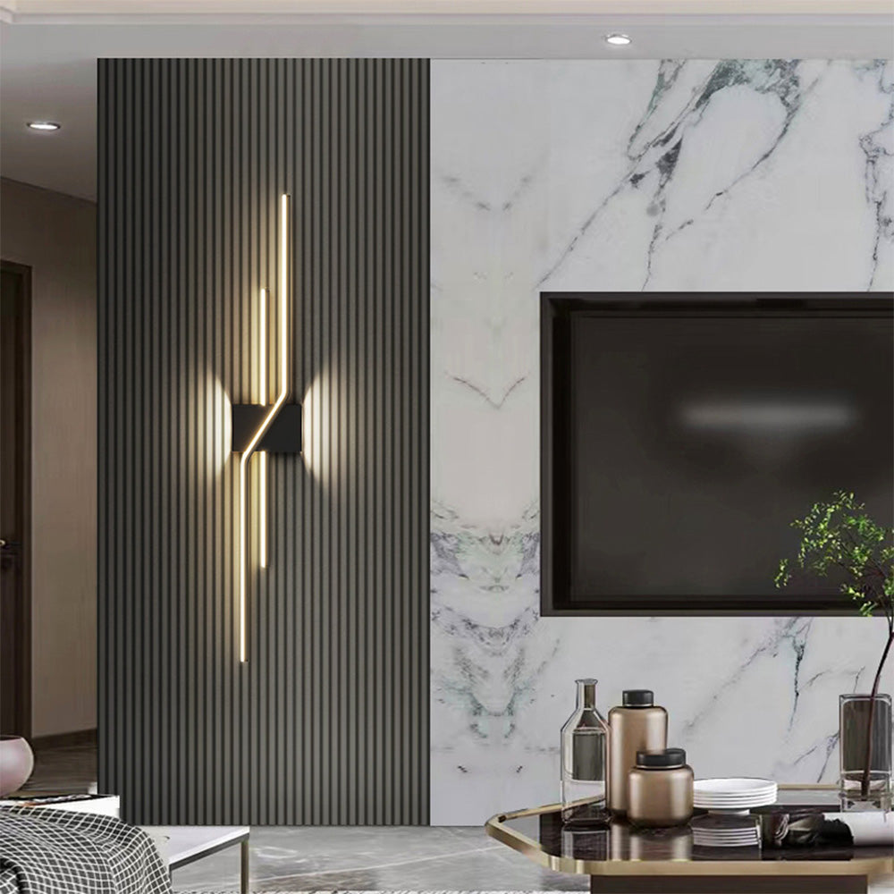 Lampada da parete Norezza – Ferro & Acrilico – Bianco – 30×10 cm – Lampada da parete LED minimalista per interni