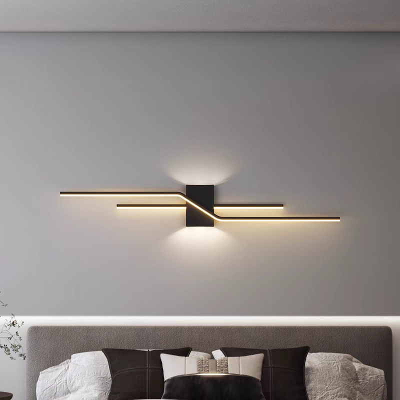 Lampada da parete Norezza – Ferro & Acrilico – Bianco – 30×10 cm – Lampada da parete LED minimalista per interni