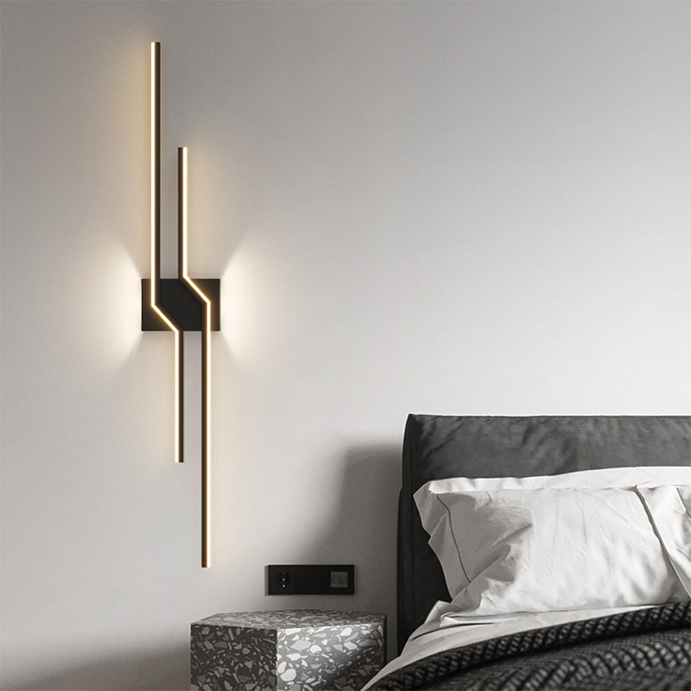Lampada da parete Norezza – Ferro & Acrilico – Bianco – 30×10 cm – Lampada da parete LED minimalista per interni