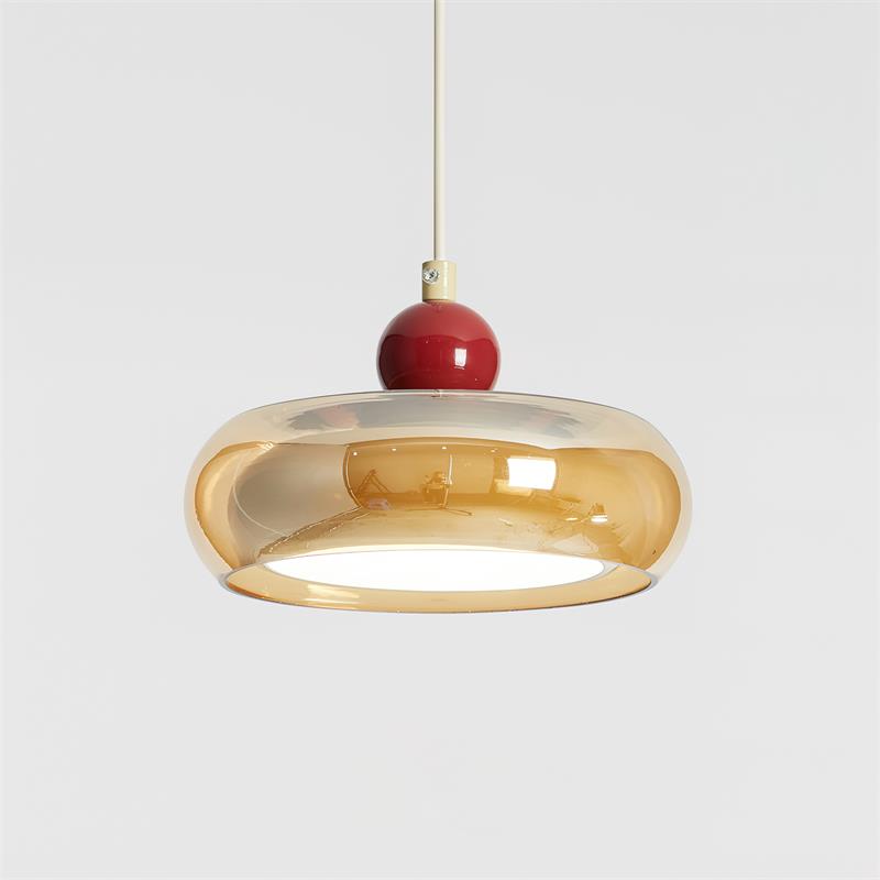 Lampada a sospensione Notelis – Vetro – Cognac – regolabile – design moderno