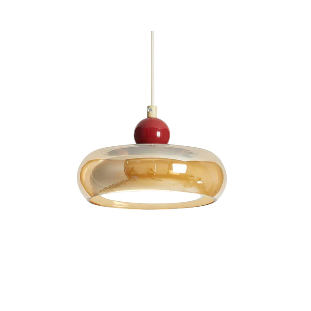 Lampada a sospensione Notelis – Vetro – Cognac – regolabile – design moderno