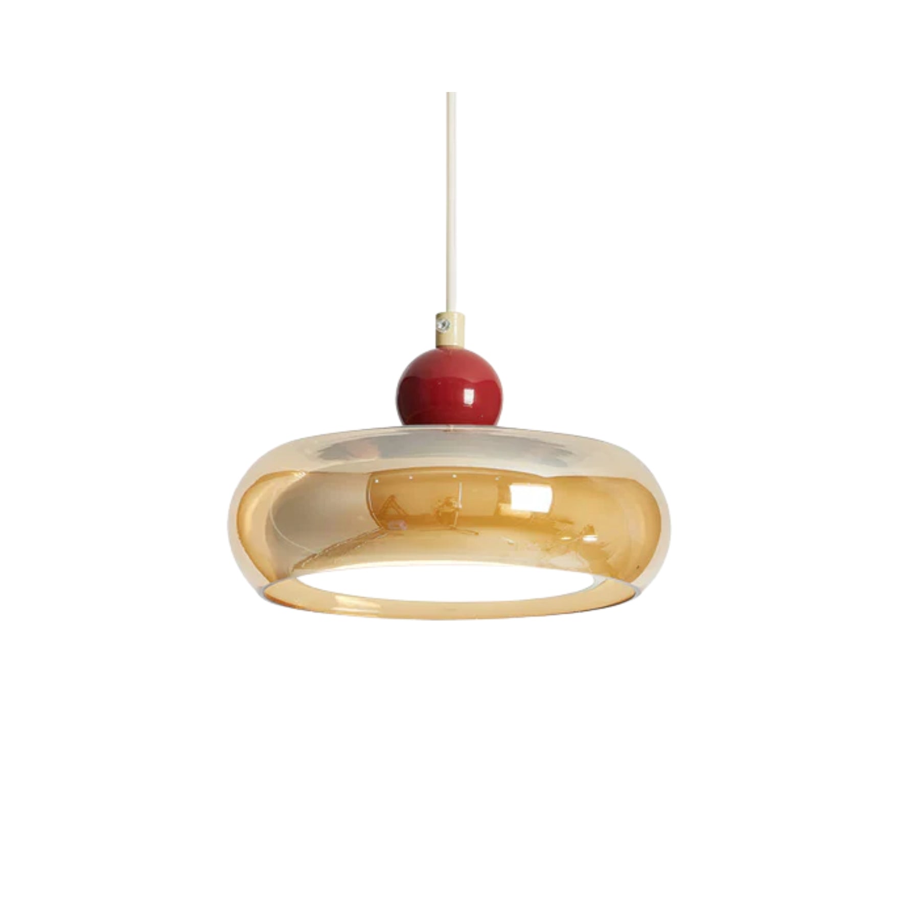Lampada a sospensione Notelis – Vetro – Cognac – regolabile – design moderno