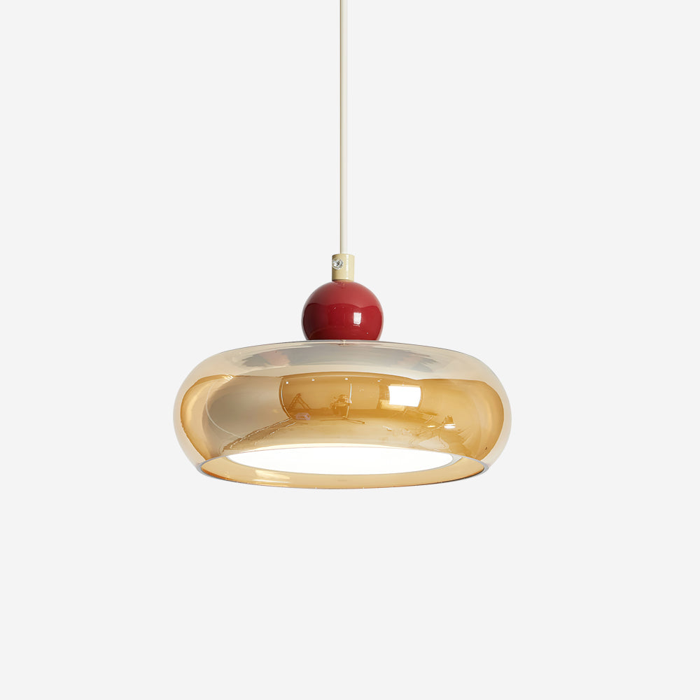 Lampada a sospensione Notelis – Vetro – Cognac – regolabile – design moderno