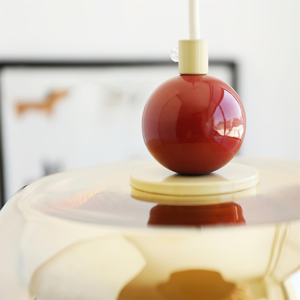 Lampada a sospensione Notelis – Vetro – Cognac – regolabile – design moderno