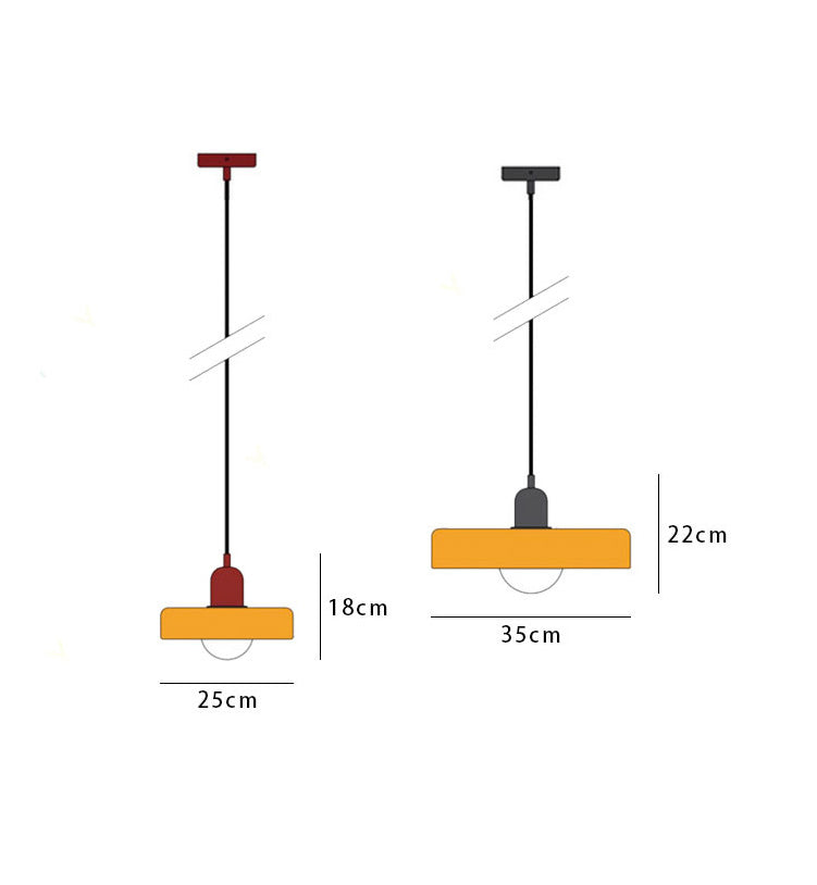 Liora Bauhaus Lampadario in Vetro con Regolazione dell'Altezza