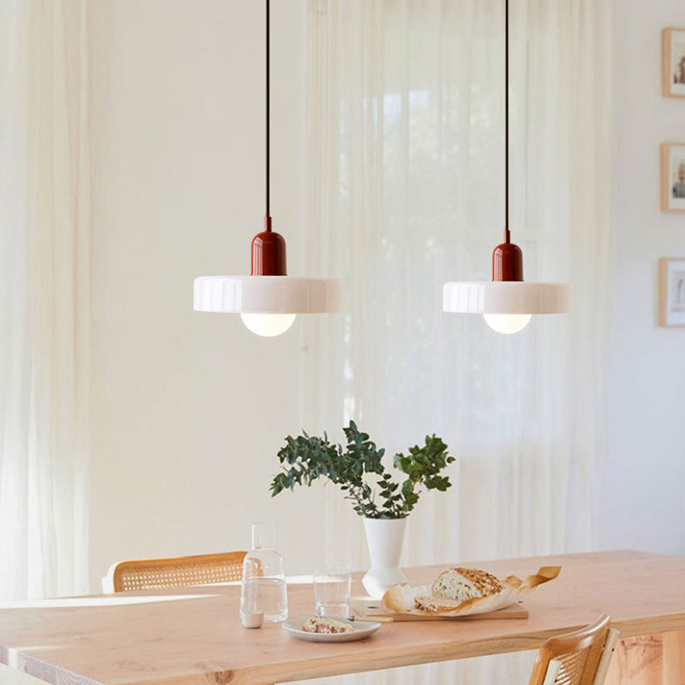 Liora Bauhaus Lampadario in Vetro con Regolazione dell'Altezza