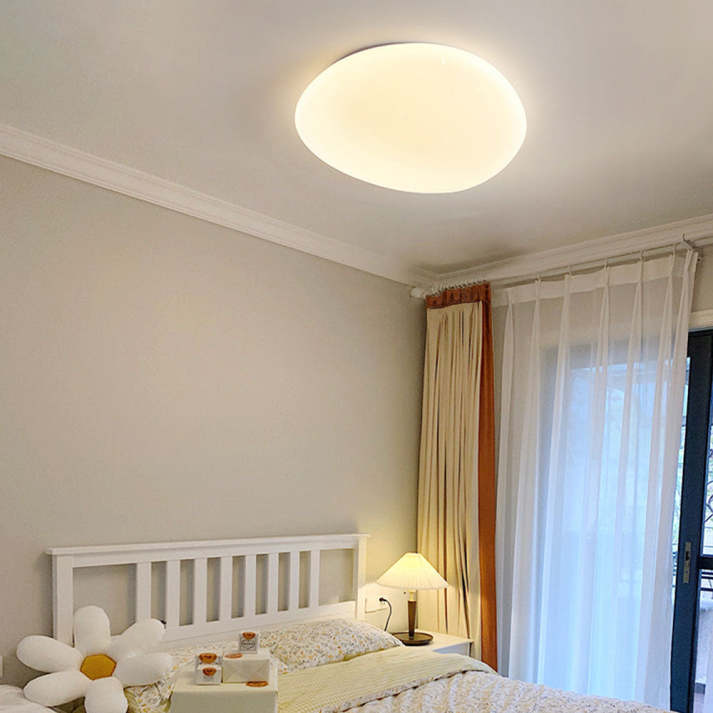 Lampada da soffitto OUVEL – Ferro & Acrilico – Bianco – Ø38×8 cm – Design moderno per il soggiorno