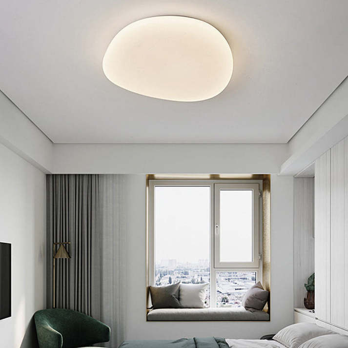 Lampada da soffitto OUVEL – Ferro & Acrilico – Bianco – Ø38×8 cm – Design moderno per il soggiorno