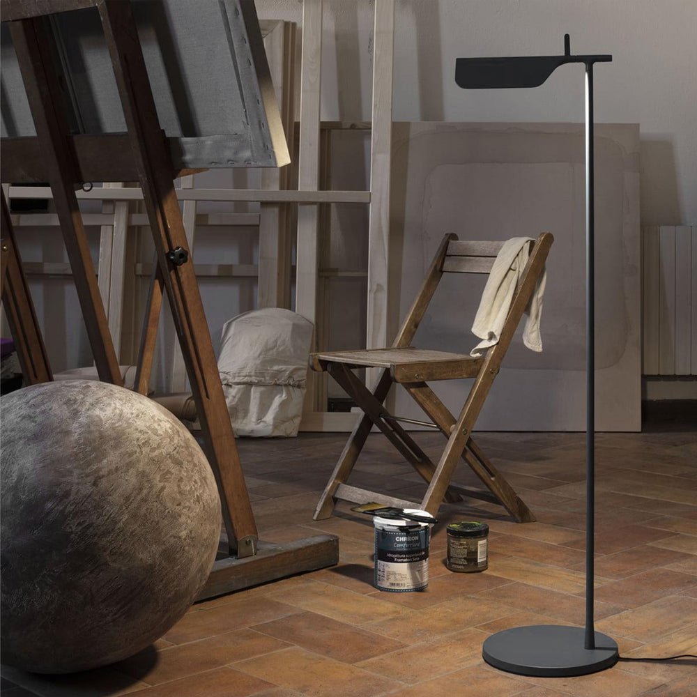Lampada da terra Olivya – Metallo & Acrilico – Nero – 160 cm – Lampada da lettura regolabile per il soggiorno