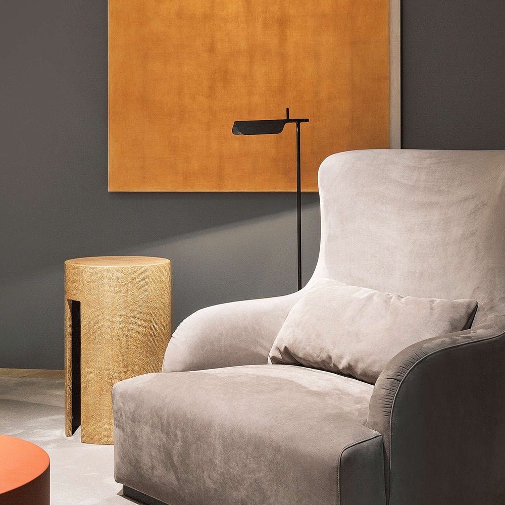 Lampada da terra Olivya – Metallo & Acrilico – Nero – 160 cm – Lampada da lettura regolabile per il soggiorno