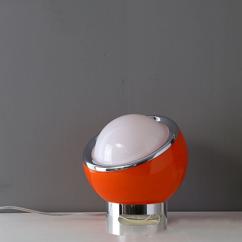 Lampada da tavolo Opal – Vetro & Acciaio Inossidabile – Bianco – Ø22 cm – Design moderno per la comodità