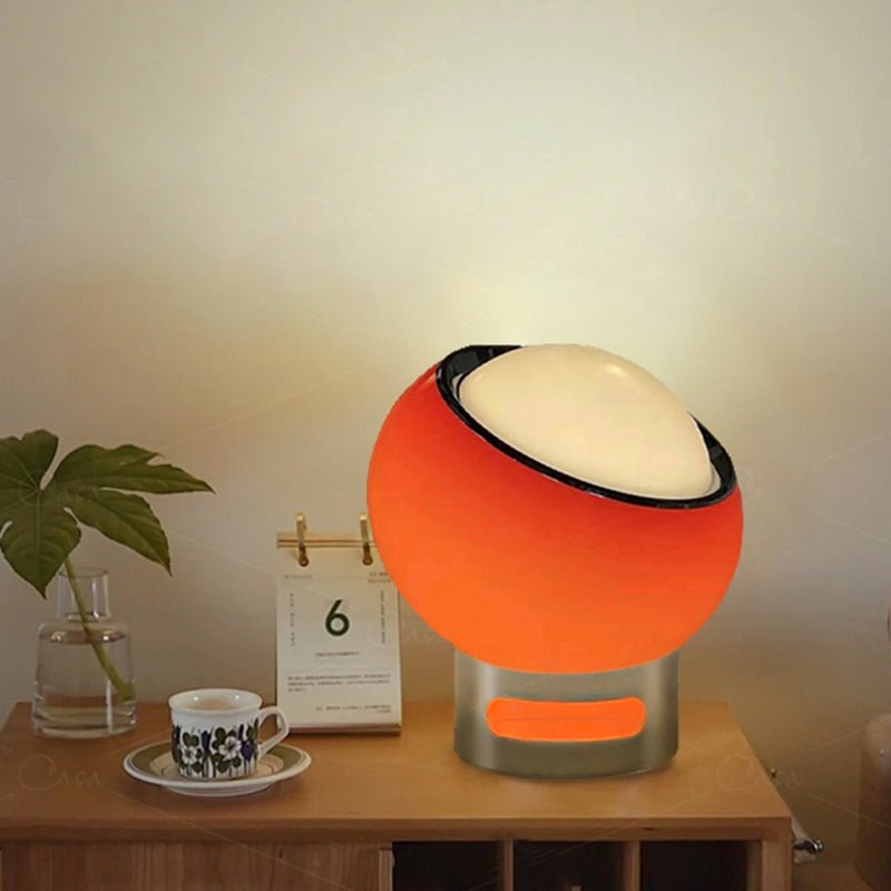 Lampada da tavolo Opal – Vetro & Acciaio Inossidabile – Bianco – Ø22 cm – Design moderno per la comodità