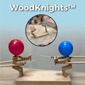 WoodKnights | Gioco di Combattimento con Palloni in Bambù | Gioco di Abilità in Legno Fatti a Mano | Inclusi 100 Palloni – Per Famiglia, Amici e Feste