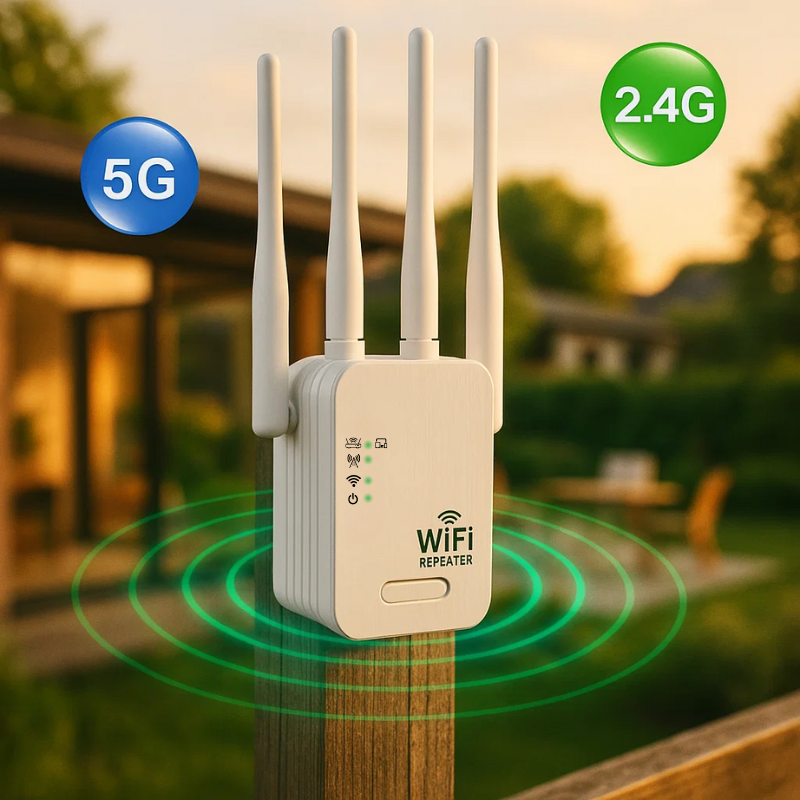 AstraLink Amplificatore WiFi Esterno per 5G e 2.4G negli Spazi Giardino