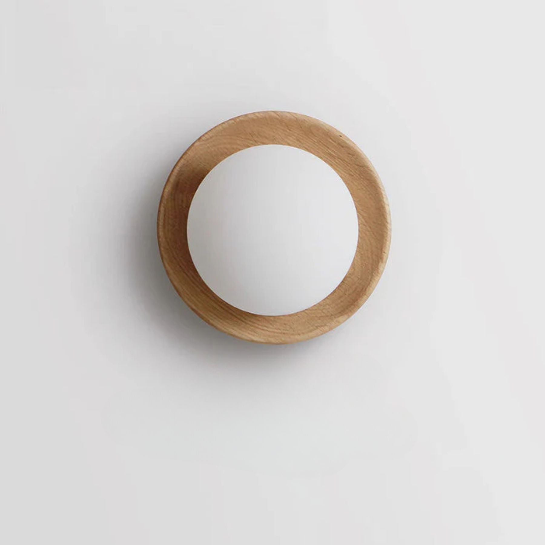 Ozon Lampada da Parete in Legno – Legno – Naturale – Ø 30 cm – Minimalista