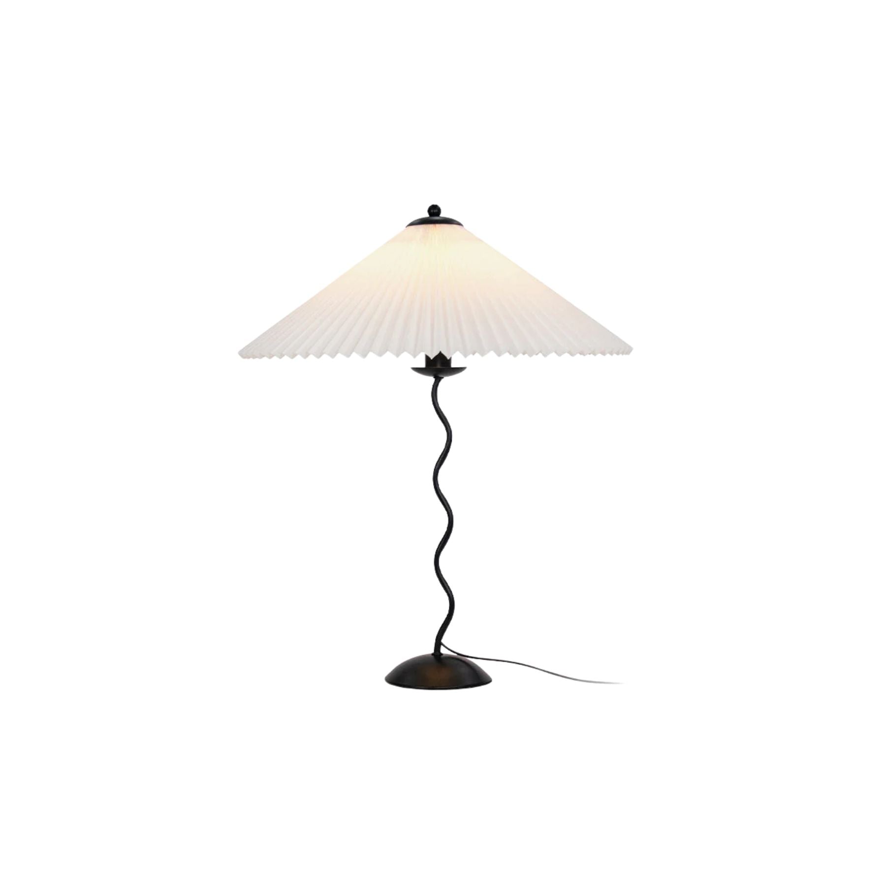 Lampada da tavolo Pavon – Metallo & Tessuto – Nero, Beige, Bianco, Verde Scuro – Design Moderno