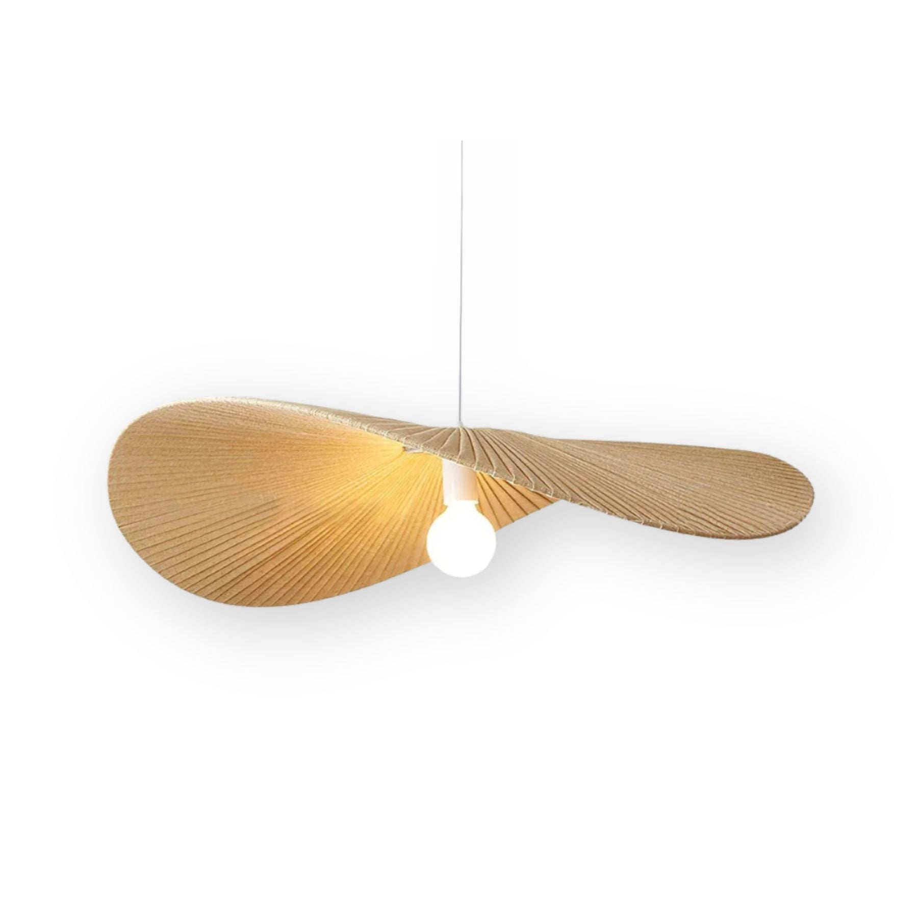 Lampadario Menditera – Metallo & Tessuto – Luce Calda – Ø 40 cm – Stile Mediterraneo per Sala da Pranzo e Soggiorno