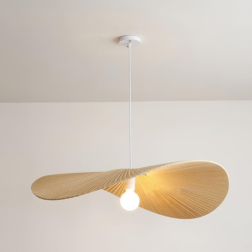 Lampadario Menditera – Metallo & Tessuto – Luce Calda – Ø 40 cm – Stile Mediterraneo per Sala da Pranzo e Soggiorno