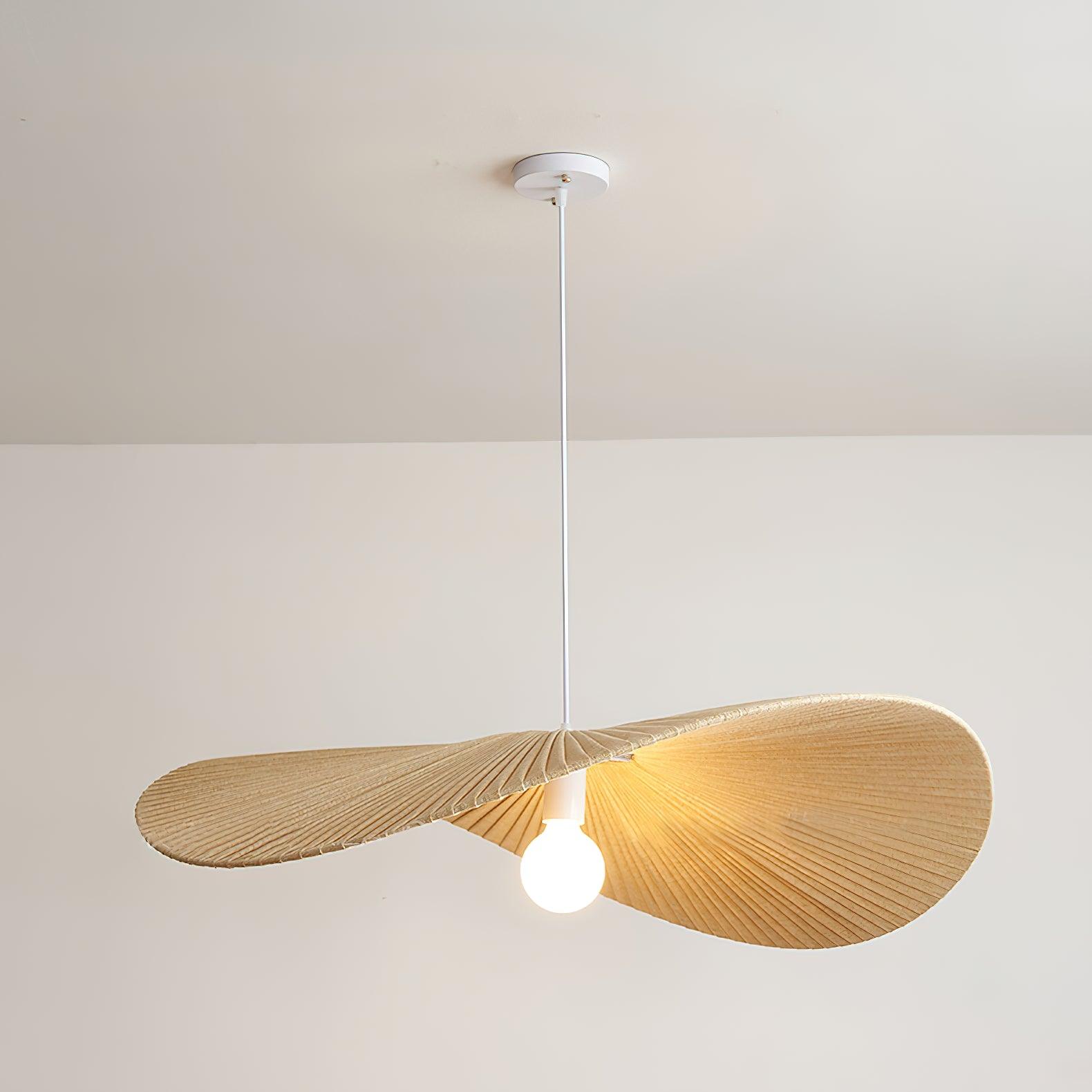Lampadario Menditera – Metallo & Tessuto – Luce Calda – Ø 40 cm – Stile Mediterraneo per Sala da Pranzo e Soggiorno
