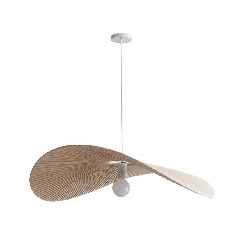 Lampadario Menditera – Metallo & Tessuto – Luce Calda – Ø 40 cm – Stile Mediterraneo per Sala da Pranzo e Soggiorno