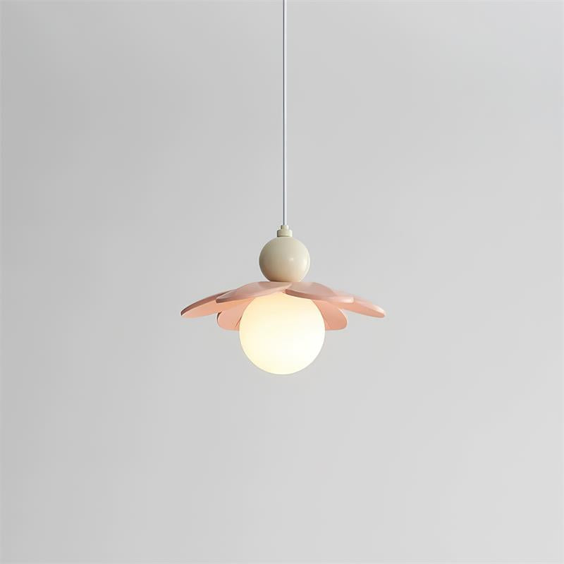 Lampadario Svalon – Vetro – Rosa – Ø40 cm – Ispirato alla natura per sala da pranzo e soggiorno