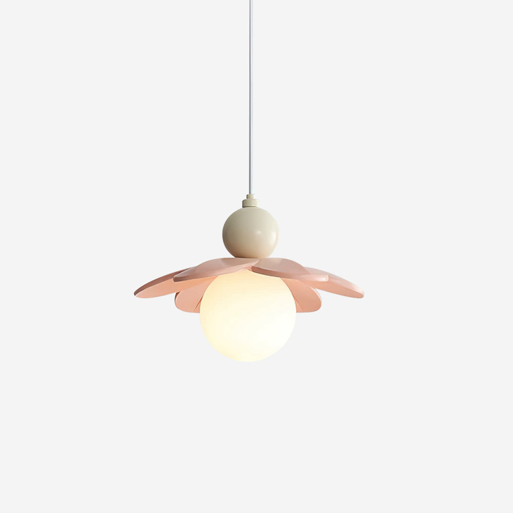 Lampadario Svalon – Vetro – Rosa – Ø40 cm – Ispirato alla natura per sala da pranzo e soggiorno
