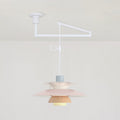 Lampada a sospensione – Alluminio & Ottone – Nero – Ø 30 cm – Regolabile per sala da pranzo e soggiorno