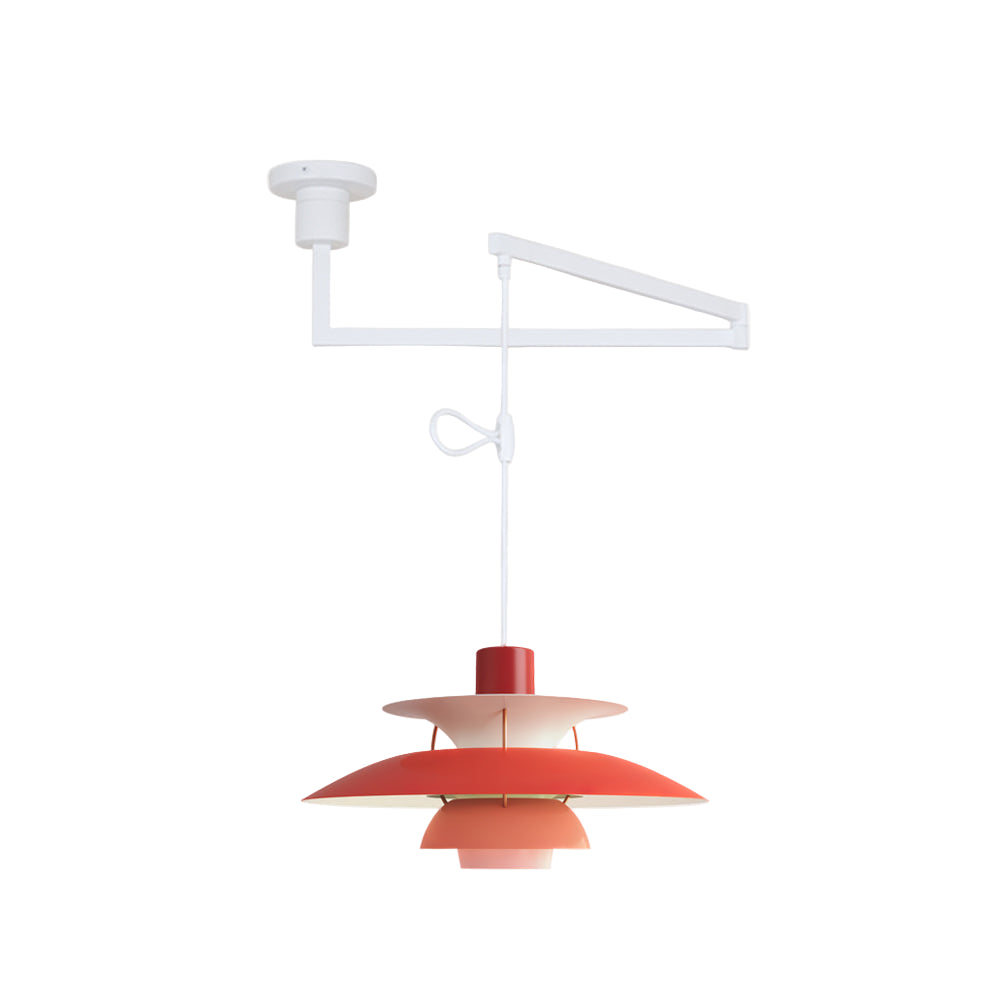Lampada a sospensione – Alluminio & Ottone – Nero – Ø 30 cm – Regolabile per sala da pranzo e soggiorno