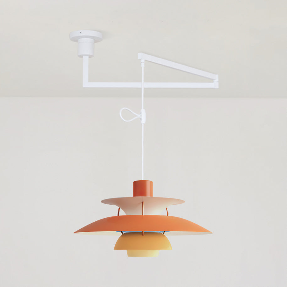 Lampada a sospensione – Alluminio & Ottone – Nero – Ø 30 cm – Regolabile per sala da pranzo e soggiorno