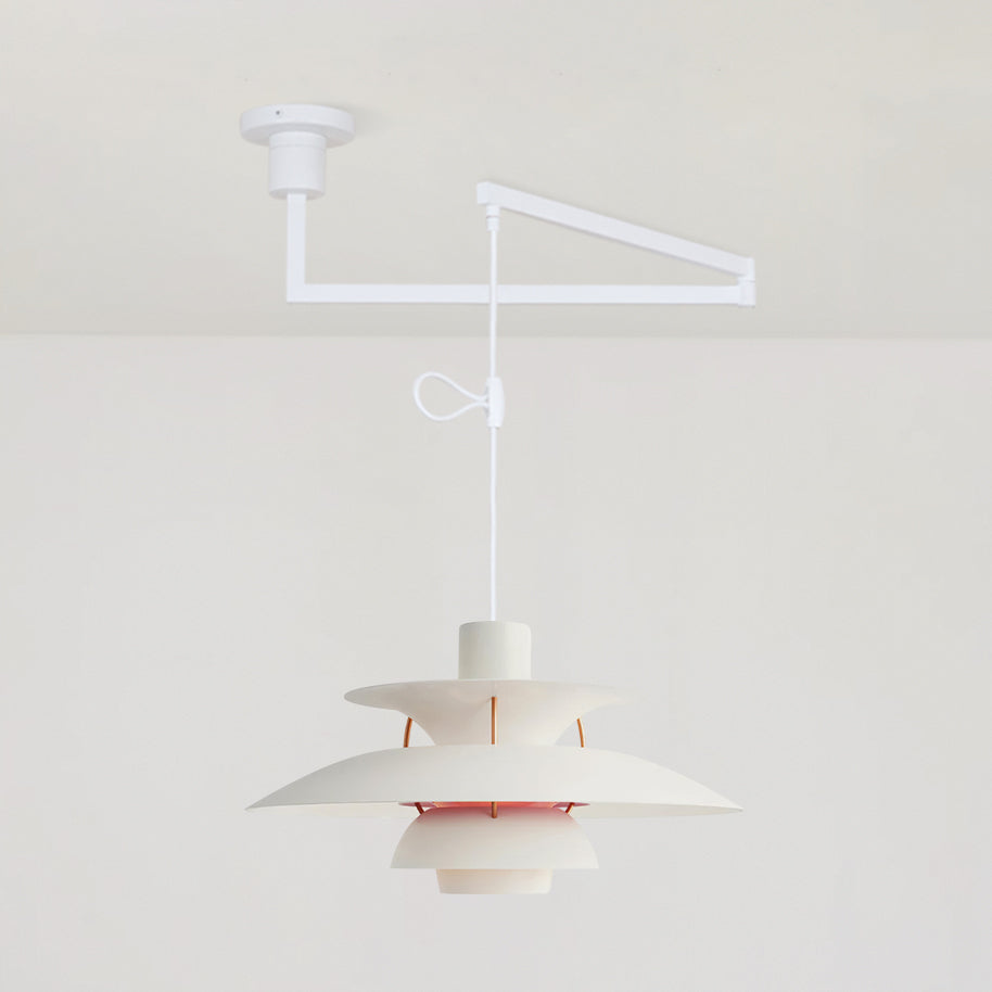 Lampada a sospensione – Alluminio & Ottone – Nero – Ø 30 cm – Regolabile per sala da pranzo e soggiorno