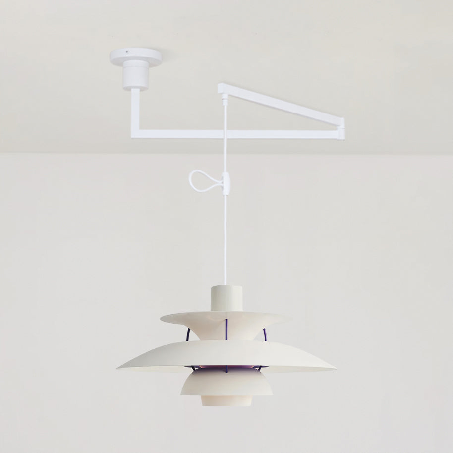Lampada a sospensione – Alluminio & Ottone – Nero – Ø 30 cm – Regolabile per sala da pranzo e soggiorno