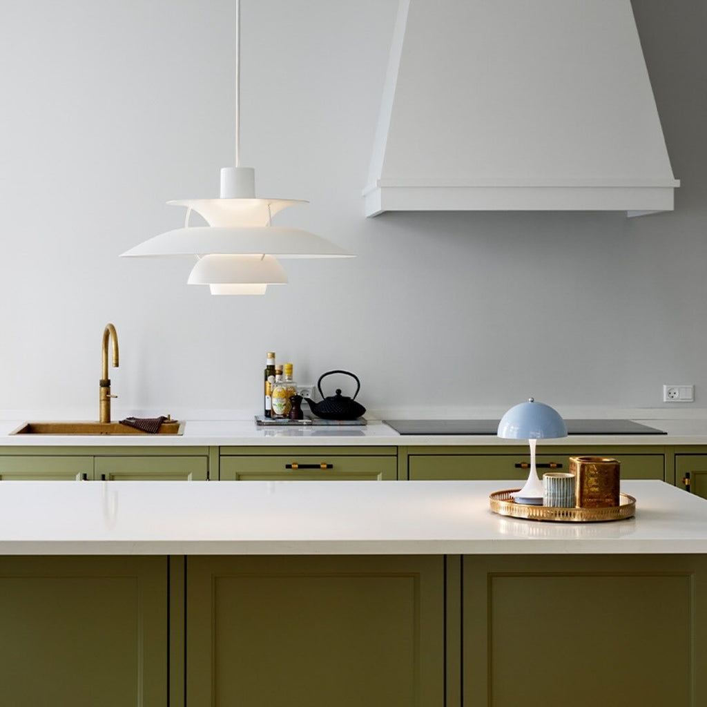 Lampada a sospensione – Alluminio & Ottone – Nero – Ø 30 cm – Regolabile per sala da pranzo e soggiorno