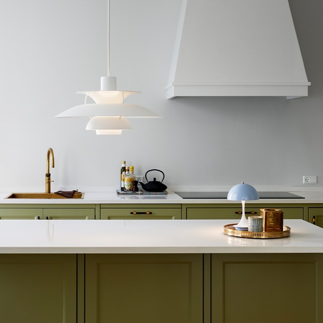 Lampada a sospensione – Alluminio & Ottone – Nero – Ø 30 cm – Regolabile per sala da pranzo e soggiorno
