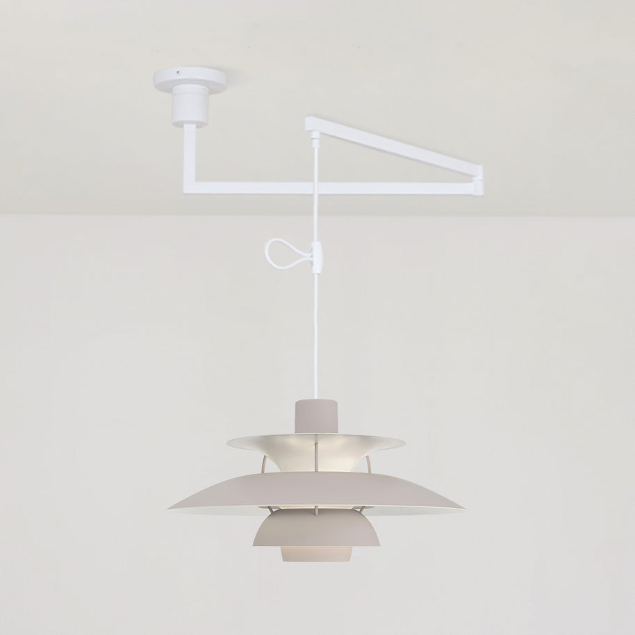 Lampada a sospensione – Alluminio & Ottone – Nero – Ø 30 cm – Regolabile per sala da pranzo e soggiorno