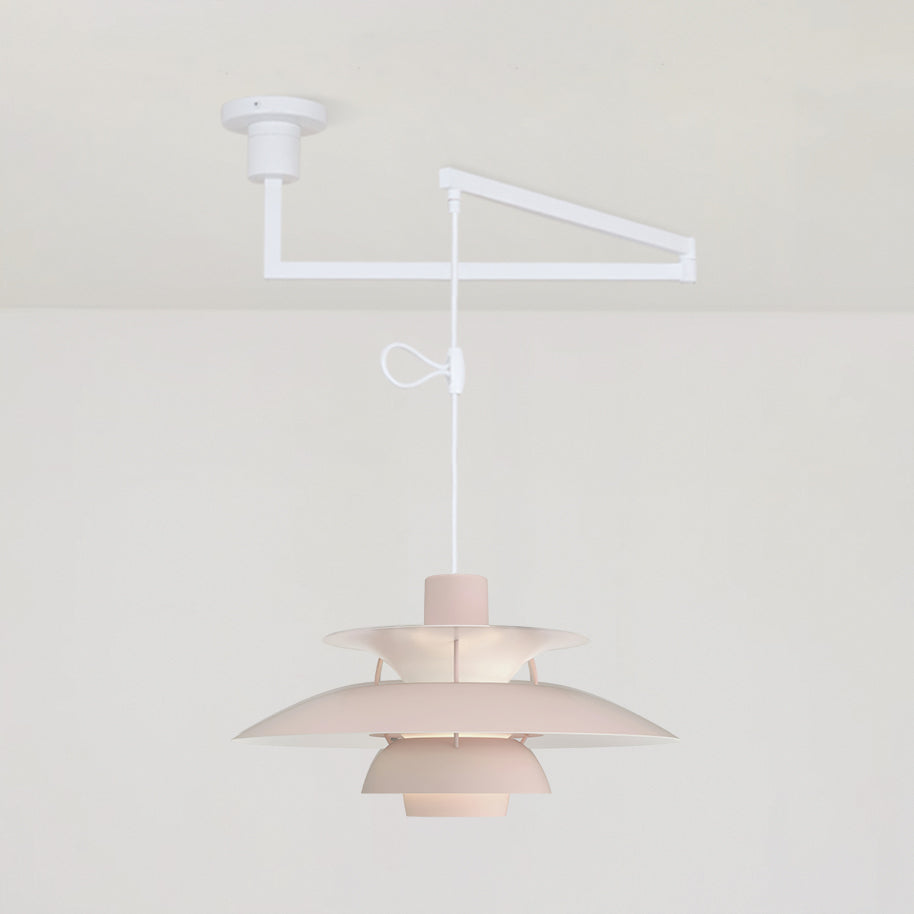 Lampada a sospensione – Alluminio & Ottone – Nero – Ø 30 cm – Regolabile per sala da pranzo e soggiorno