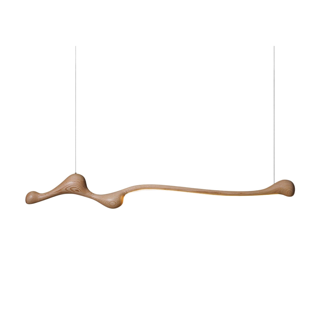 Lampada a sospensione – Legno – Colori naturali – Design moderno – Fatto a mano, Illuminazione LED ad alta efficienza energetica