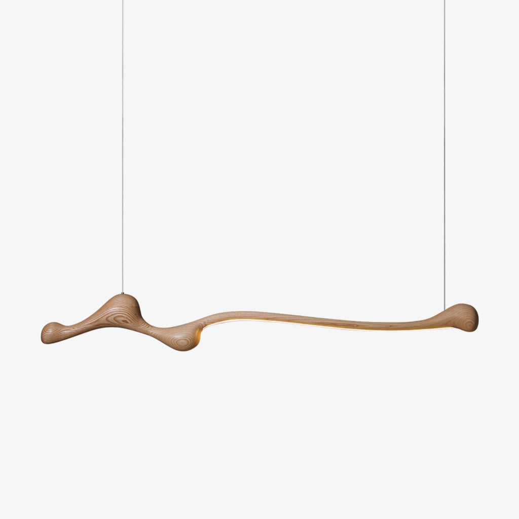 Lampada a sospensione – Legno – Colori naturali – Design moderno – Fatto a mano, Illuminazione LED ad alta efficienza energetica