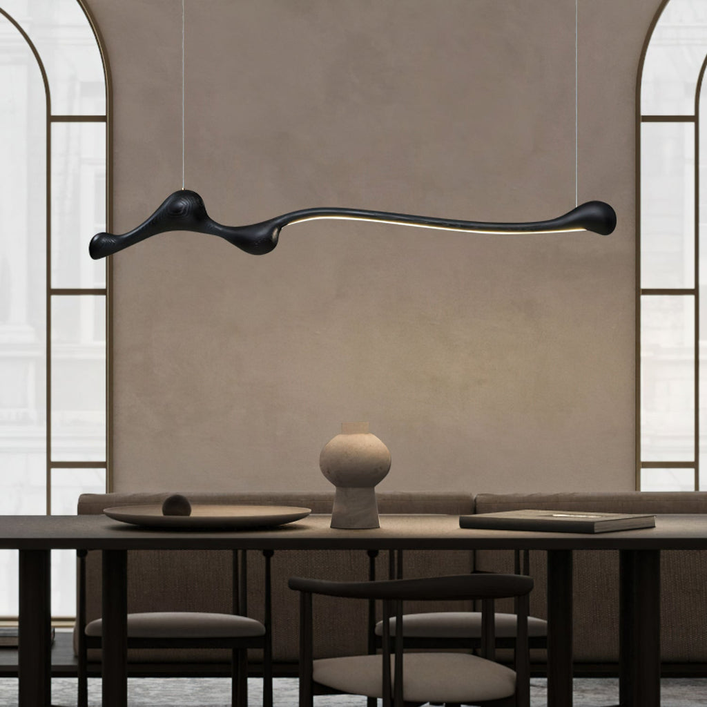 Lampada a sospensione – Legno – Colori naturali – Design moderno – Fatto a mano, Illuminazione LED ad alta efficienza energetica