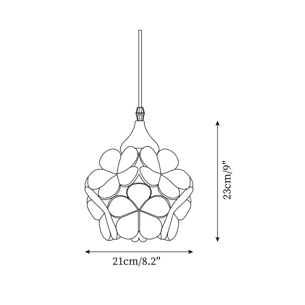 Lampadario – Legno & Vetro Rosa – 50×50 cm – Design Elegante per Sala da Pranzo e Soggiorno