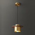 Lampada a sospensione – Legno di noce – Ottone/Nero – Altezza regolabile – Moderno-Elegante per la sala da pranzo