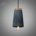 Lampada a sospensione – Cemento & Legno – Grigio – Ø 30 cm – Stile industriale per tavolo da pranzo e cucina