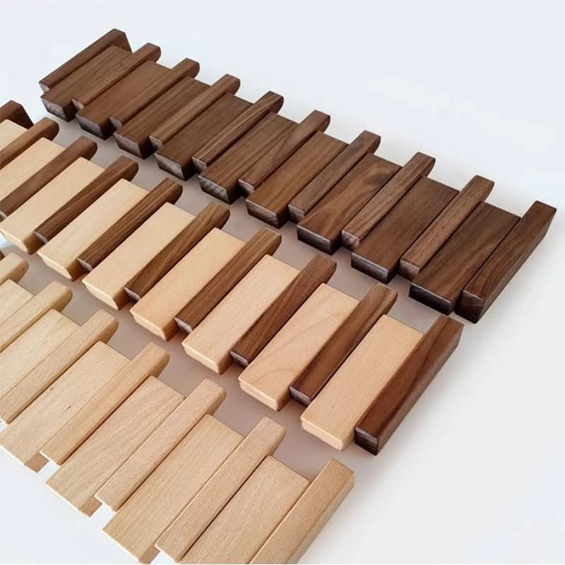 Appendino da parete in design pianoforte | Legno fatto a mano | Naturale