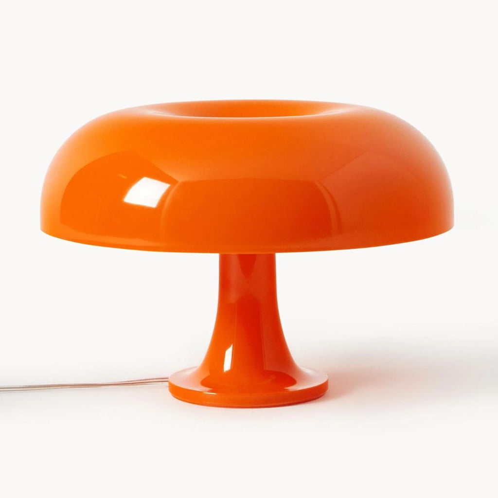 Lampada a fungo – Ferro & Vetro – Design Retro – 20×28 cm – Dimmerabile a 3 livelli, Lampada da tavolo LED per accenti stilosi