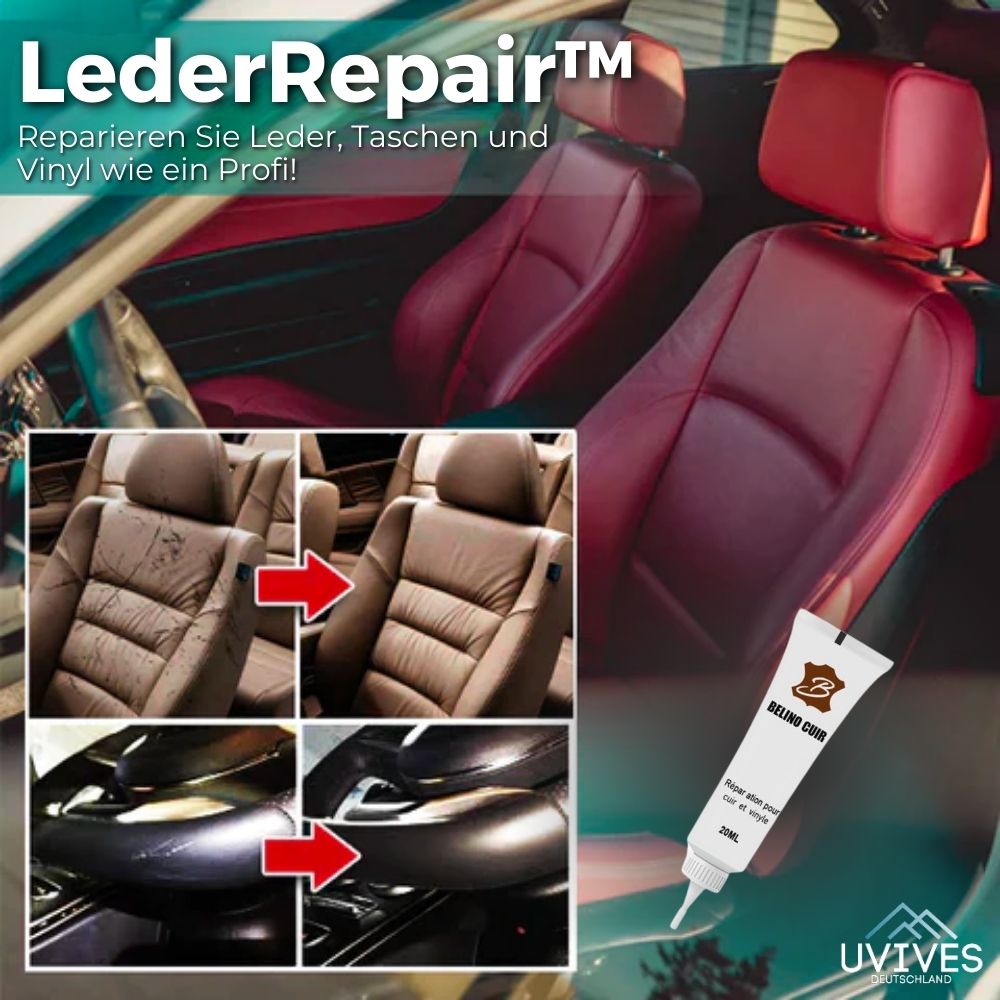 RepaLuxe | Crema per Riparazione Pelle LederRepair | Riparazione di Graffi e Fessure per Pelle e Vinyl