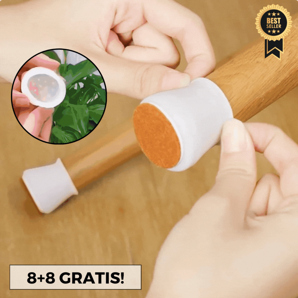 8+8 GRATIS | QuietGlide - Copertura per gambe di mobili in silicone