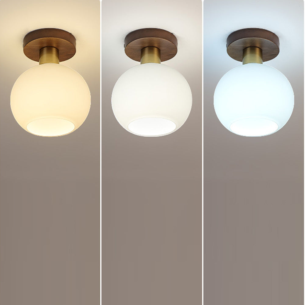 Pluvo Lampada da soffitto – Legno e ottone – Bianco – Compatta – Illuminazione elegante per soggiorno e camera da letto