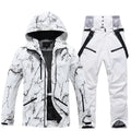Giacca da Sci Tutte le Stagioni con Set di Pantaloni Unisex Impermeabile e Antivento