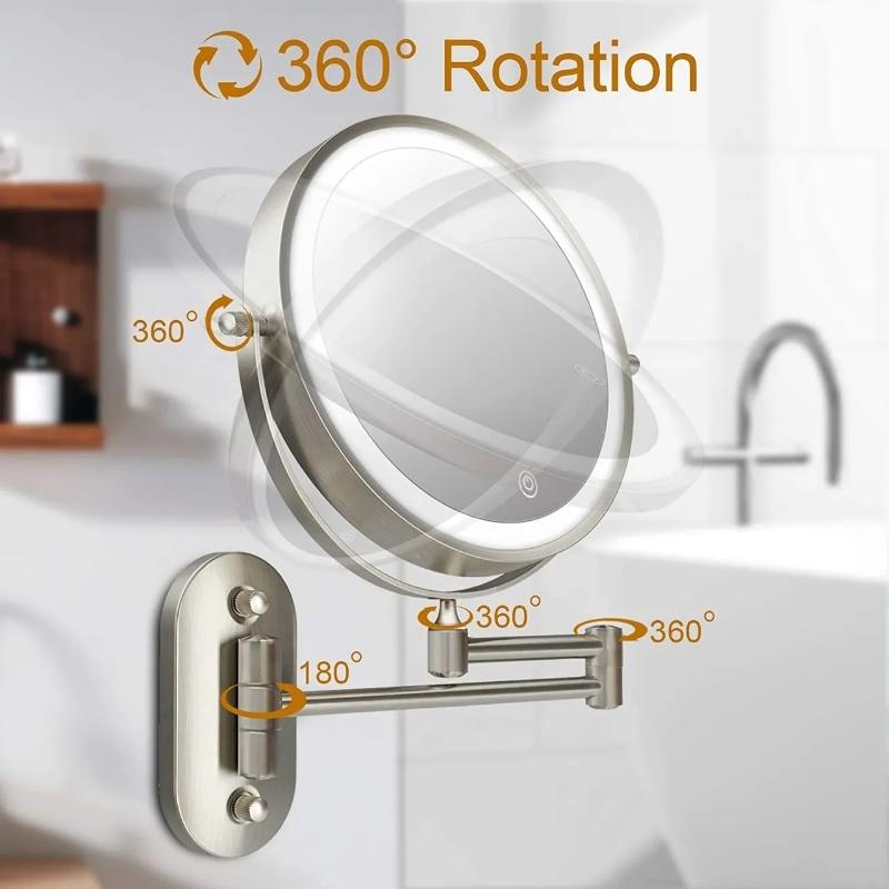 Specchio da Trucco Vanity Ricaricabile a LED Luminex con Ingrandimento