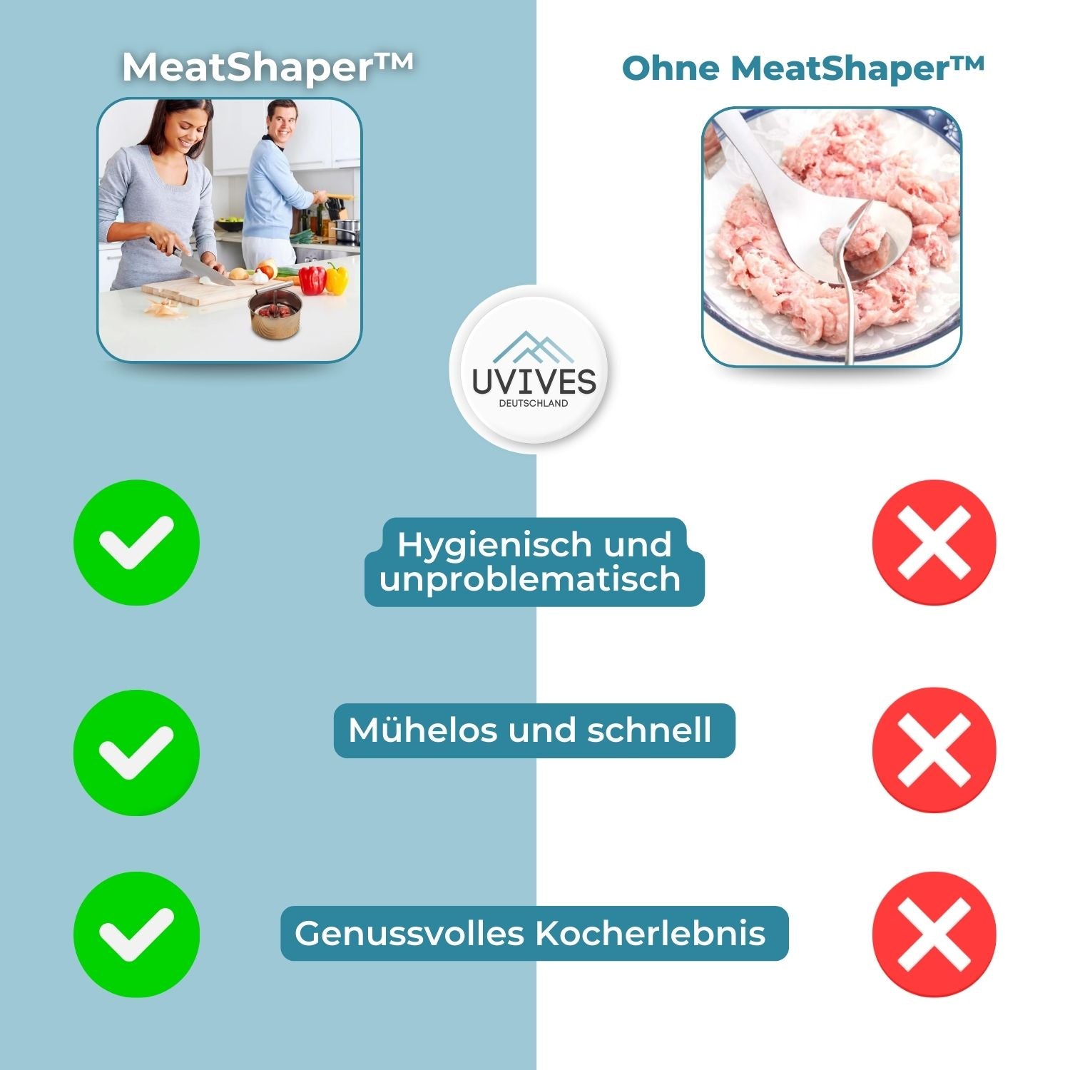 MeatShaper - Stampino in acciaio inox per polpette in cucina